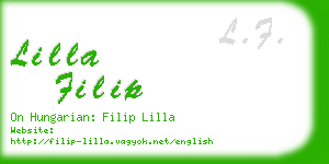 lilla filip business card